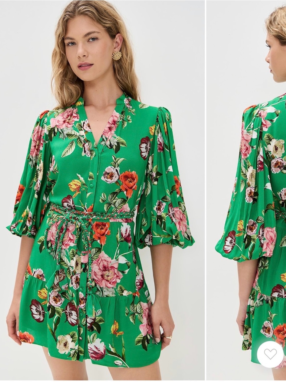Alice + Olivia Antonette Button Front Mini Dress